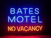 Bates Motel No Vacancy 20"x16" Neon Sign Bar Lamp Beer Light Wall Garage Show