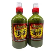 Green Hot Sauce - 2 Bottles Picamas Salsa Brava Hot Sauce 16.6 F Oz