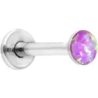 3 mm Pink Opal Stone Internal Thread Ear Cartilage Helix Labret Tragus Stud 16G