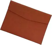 NUOBESTY Briefcase Document Storage Organizer Snap Button File Bag Office Documents Bags Folder Envelope Document Bag Business File Bag File Case Discoloration Pu Imitation Leather Brown