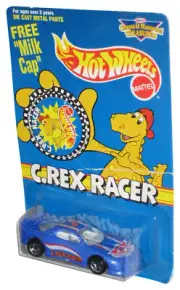 Hot Wheels Kraft Cheese & Macaroni Treasures (1995) C.Rex Racer Blue Toy Car w/