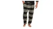 NEW MENS SONOMA BIG AND TALL FLANNEL PLAID GREY PAJAMA PANTS PJS PJ BOTTOMS 1XB