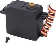 Servo Motors Micro Servo Metal Gear High Precision Durable Aluminum Alloy RC Servo Motor for WLtoys 101001 1/10 Remote Control Car Black 54.6x19.8x46.4mm
