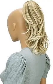CAISHA 14" Hairpiece Ponytail Extensions Voluminous Wavy Strawberry Blonde Mix H107a