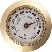 Mini Box Hygrometer Round Analog Humidity Gauge for Humidor Sturdy Metal Accessory