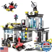 BDXEJV City Police Station Building Set, Compatible with Lego Police, 564PCS