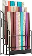 Commercial Textile Cloth Roll Organizer, 3 -Level Steel Exhibitor for Vinyl Rolls, Tablecloths, PVC Movies, Vinyl That Change Color for Cars, Movies for VES
