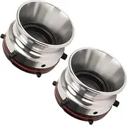 1 Pair Nab Hub Adapters, 10 Inch Opener Universal Hub Adapter for Studer ReVox, for Akai, for Teac, Polished Aluminium, Nab Hub Device (Silver)