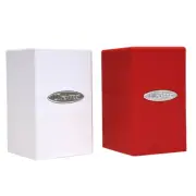 Ultra PRO Red White Satin Tower Deck Box Combo 100 Standard Size Storage Holder