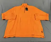 Ted Baker London Golf Pullover Millom 1/2 Zip XL 6 Orange NWT MSRP $165