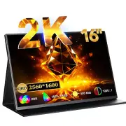 UPERFECT Portable Monitor 16" 2K 2560x1600 USB C HDMI Monitor 16:10 Game Screen