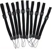 yueton 10pcs Universal Replacement Black Hand Wrist Strap Wristlet Wristband with Lock for Wii Remote Controller, Mobile Phone, MP3, Digital Camera
