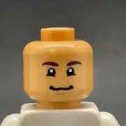 Lego New Light Nougat Minifig Head Dual Sided Quivering Smile Sad Eyes Face