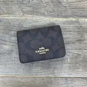 Coach Mini Wallet On A Chain In Signature Canvas | Brown Black Gold — New