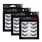 Ardell False Eyelashes Multipack- 4 Pairs - Fauxmink -Demi Wispies - (Pack of 3)