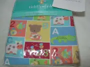 New Tiddliwinks ABC 123 Fitted Crib Sheet-Squares Animals NIP