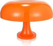 Orange Mushroom Lamp,Vintage Table Touch Lamp Bedside Charging Model 3 Colors Dimmable Retro Mid Century Modern Table Lamp for Bedroom Living Room Night Light Home Decoration