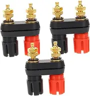 OSALADI 3pcs Speaker Accessories Sturdy Metal Sound Equipment Connector Easy to Install Speaker Terminal for Amplifier Parts