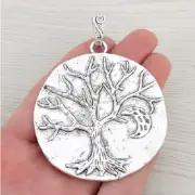 X LARGE MOON TREE OF LIFE Pendant On 925 Sterling Silver 26" necklace Gold Award