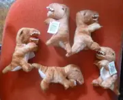 DINOSAUR ANIMAL GIFT TYRANOSAURUS REX FINGER PUPPET - Pack of 5 Puppets