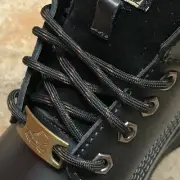 Heavy Duty Hiking Work Boot Shoe Laces Strings / Stay Tied, 5mm Black Brown Spot
