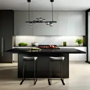 Midday Bar Pendant Light 7Lt in Black