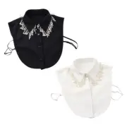 False Elaborate Half Shirt Blouse False Collar Jeweled Collar Versatile Art