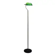Banker Antique Brass Floor Lamp