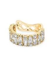 [SALLY SKOUFIS] Culture Ear Cuff with Diamonds in Gold