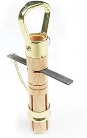 Cue Tip Tool, Pool Cue Tip Clamp with File, 4x1x1 Wooden Cue Tip Tool, Portable Lightweight Pool Cue Tip Shaper Tool for Repair & Maintenance, Gifts for Billiards Enthusiasts, Pool Accessories