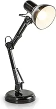 B.K.Licht - Desk Lamp with Cable Switch, Swivel, Rotatable, Table Lamp, Bedside Lamp, Table Lamp, Decoration, Office Lamp, Reading Lamp, Bed, Reading Light, 53 cm (H), Black