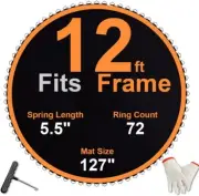 JumpTastic 127in Trampoline Mat, Fits 12Ft Frame Use 5.5in Spring (Not Included)