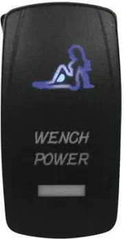 Dragonfire Laser Etch Dual LED Switch, Wench Power - Blue Wench Power 521375