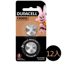 在飛比找PChome24h購物優惠-【金頂DURACELL金霸王】CR2032 3V 吊卡2入6