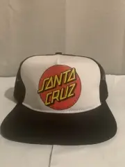 SANTA CRUZ Classic Dot Mens Mesh Trucker Hat Black/White/Red New