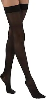 Jobst UltraSheer Thigh Highs 30-40mmHg - Silicone Dot Band, X-Large, Classic Black, 1