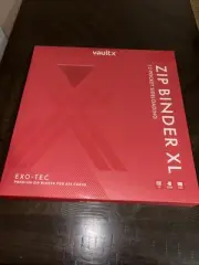 NEW vaultx 12-Pocket Exo-Tech Zip Binder XL, FIRE RED (BRAND NEW)