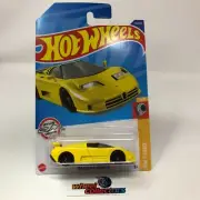 '94 Bugatti EB110 SS #65 * Yellow * 2022 Hot Wheels Case D * NA101