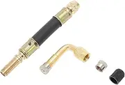 X AUTOHAUX 1 Set 90 Degree Copper Tire Valve Extension with Flexible Plastic 100mm Tire Valve Stem Extension for Car Motorcycle RV Truck Bike