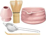 5PCS/Set Matcha Whisk Set Bowl, Whisk, Sifter, Scoop and Holder Matcha Fashionable Kit, Simple Operation Tea for Tea, Kit