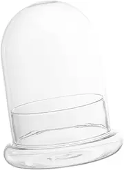 Alipis Glass Terrarium Cloche Clear Glass Dome Micro Landscaping Container, Ecological Bottle Display Case for Plants Succulents Moss