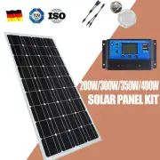12V 300W 350W 400W Solar Panel Mono Home Caravan Camping Charging 30A Controller