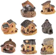 HanYoer Mini Bonsai Miniature Figurines , Garden Accessories Miniature Garden Ornaments Bonsai Crafts, Micro Landscape Mini Small House Decoration Garden Bonsai Ornaments DIY Decoration kfp670