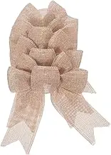 Unique Handmade Bow Decorations DIY Flax Bows for Packaging Bag and Clothing Set of 4 Elegance Embellishments