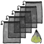 Mesh Bags Drawstring Bag Set - Nylon Mesh Drawstring Bags with Cord Lock Closure