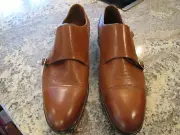 Massimo Matteo Brown Double Monk Strap Loafers...$300 13D