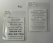 Simon Says Stamp Sentiment Strips #21 - Encouragement Good Vibes Dream - 4 Sets