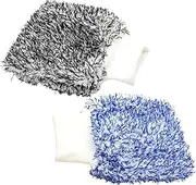 Cyclone Ultra Wash Mitts, 2-Pack Car Wash Mitts, Microfiber, Scratch-Free and Lint-Free, Ideal for Rinseless Washing, Blue + Black