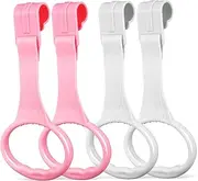 CLISPEED 4 Pcs Hand Pull Rings Durable Crib Pull Up Rings for Playpen Ergonomic Design for Motor Skill Development Easy Installation for Area