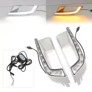 Pair LED DRL Daytime Running Light Fog Lamp Fit Ford Ranger 2015-2016